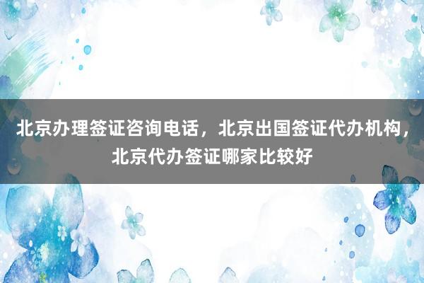 北京办理签证咨询电话，北京出国签证代办机构，北京代办签证哪家比较好