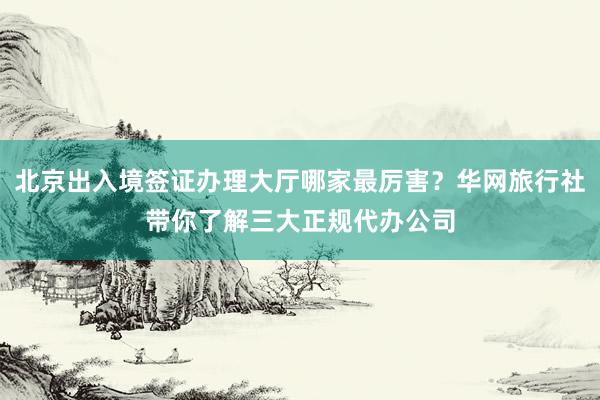北京出入境签证办理大厅哪家最厉害？华网旅行社带你了解三大正规代办公司