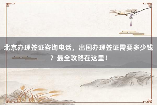 北京办理签证咨询电话，出国办理签证需要多少钱？最全攻略在这里！
