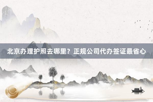 北京办理护照去哪里？正规公司代办签证最省心