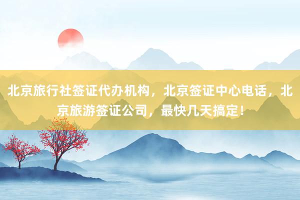 北京旅行社签证代办机构，北京签证中心电话，北京旅游签证公司，最快几天搞定！