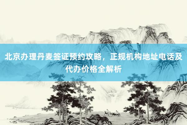 北京办理丹麦签证预约攻略，正规机构地址电话及代办价格全解析